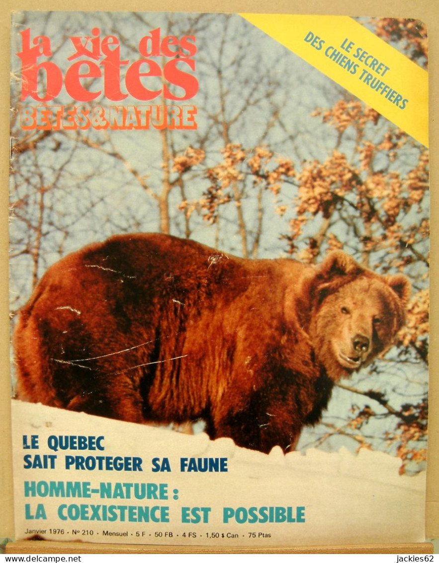 210/ LA VIE DES BETES / BETES ET NATURE N° 210 Du 1/1976, Voir Sommaire - Animaux