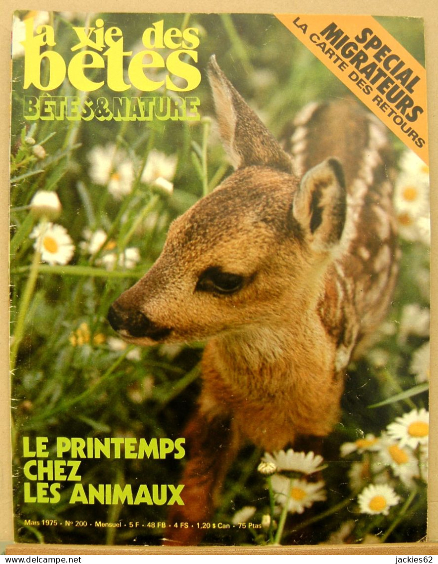 200/ LA VIE DES BETES / BETES ET NATURE N° 200 Du 3/1975, Voir Sommaire - Animals