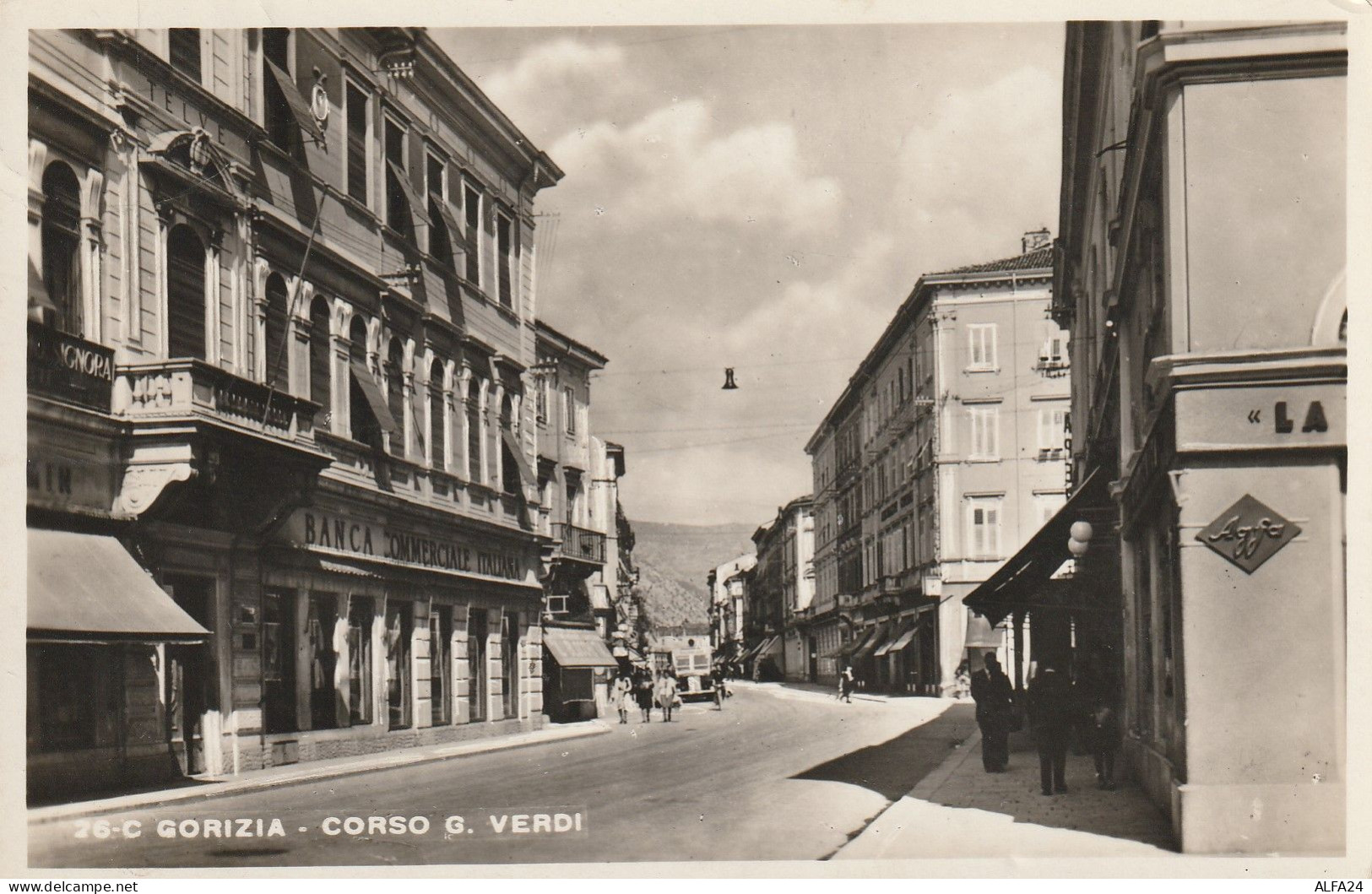 CARTOLINA 1947 2 AMG-VG TIMBRO TRIESTE -GORIZIA VIA VERDI (XT579 - Poststempel