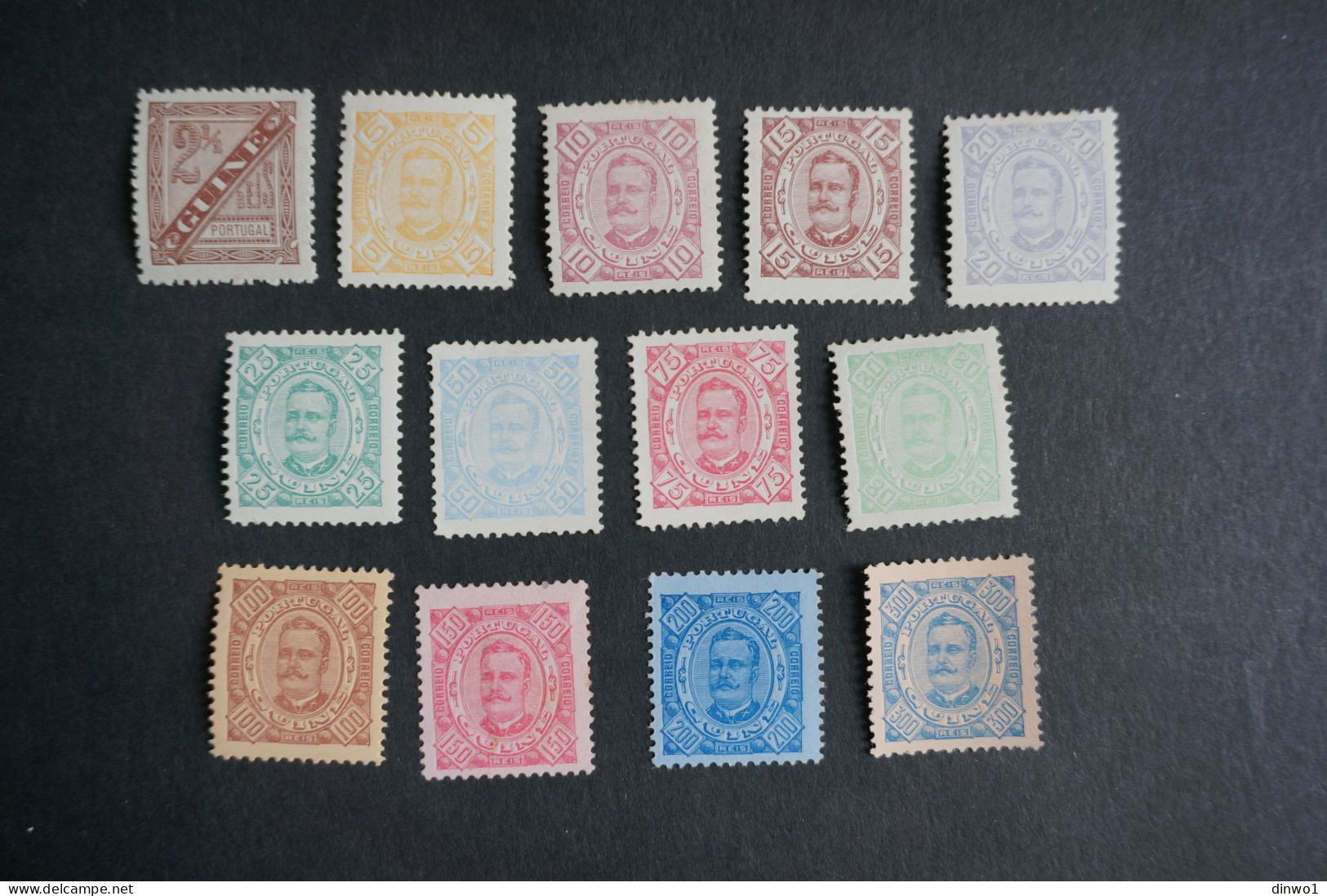 (T4) Portuguese Guinea 1893 Carlos Complete Set - Af. 34 To 46 (MH - See Description) - Guinea Portuguesa