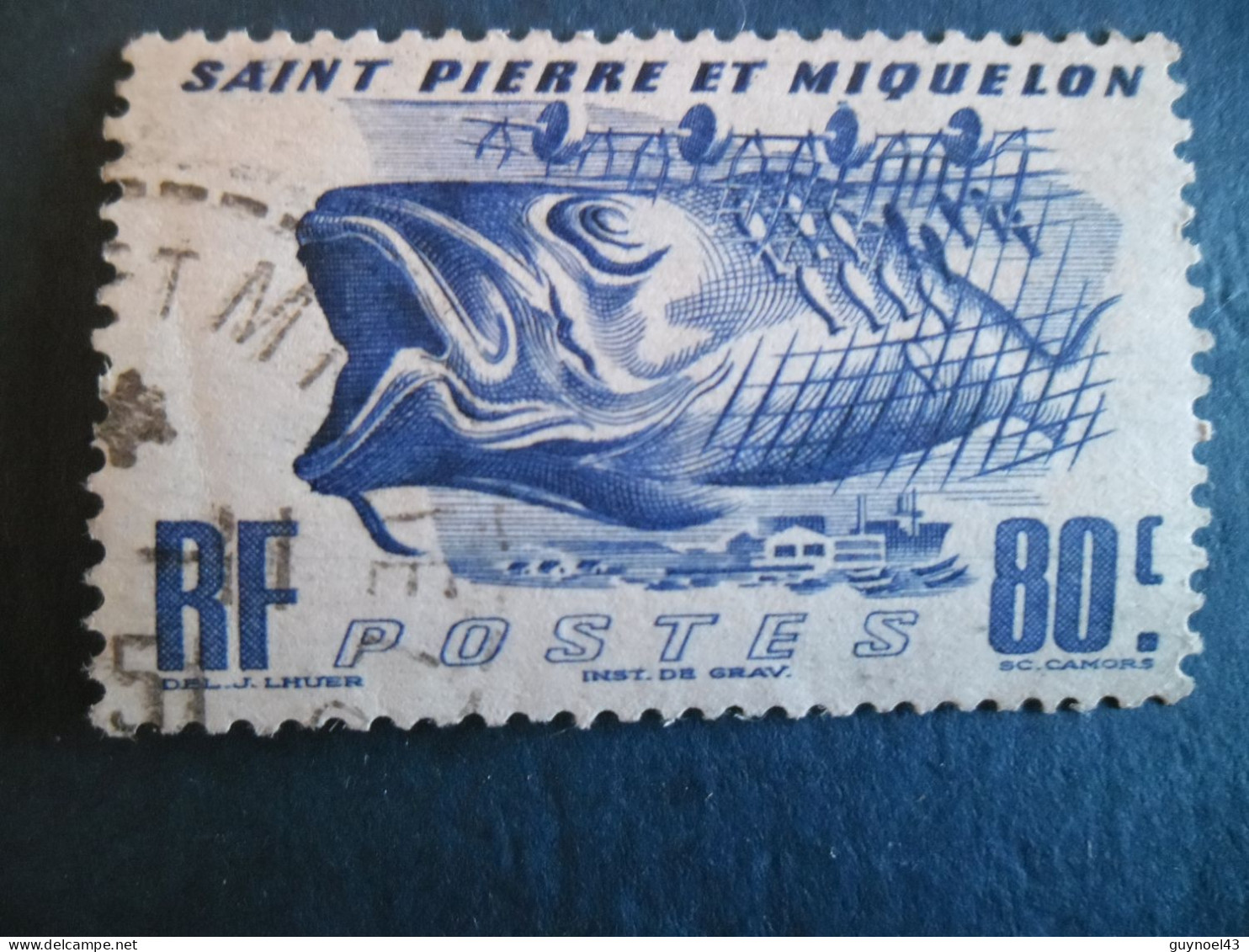 SPM 1947 Y/T 330 " Poste " Oblitéré Cote 1,25 - Used Stamps
