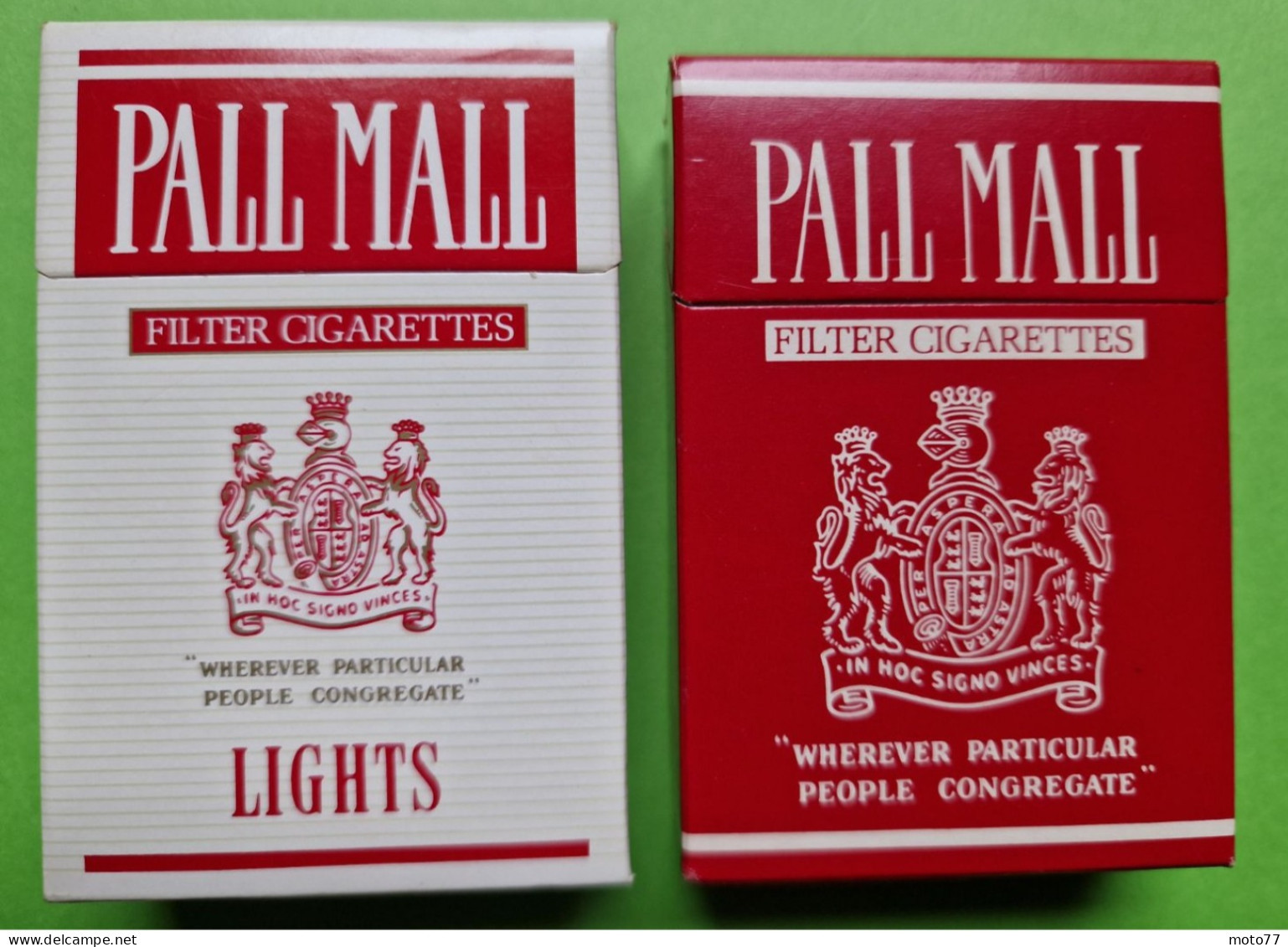 Lot 2 Anciens PAQUETS De CIGARETTES Vide - PALL MALL - Vers 1980 - Etuis à Cigarettes Vides