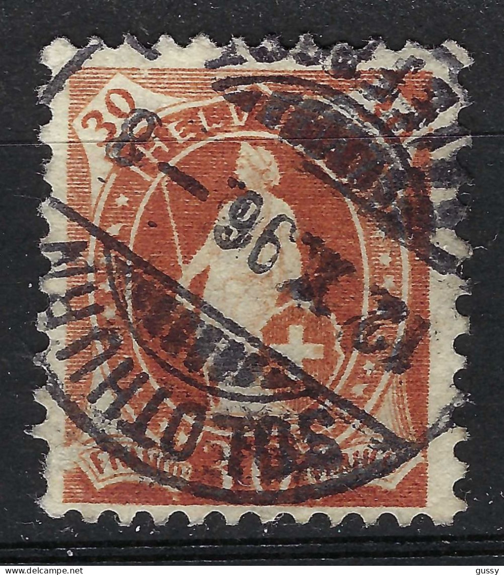 SUISSE Ca.1862: Le ZNr. 68C, "Helvétie Debout", Obl. CAD "Solothurn", Touché SO - Oblitérés