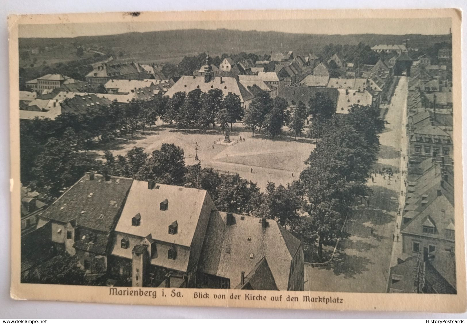 Marienberg, Blick Von Der Kirche Auf Dem Marktplatz, 1930 - Marienberg