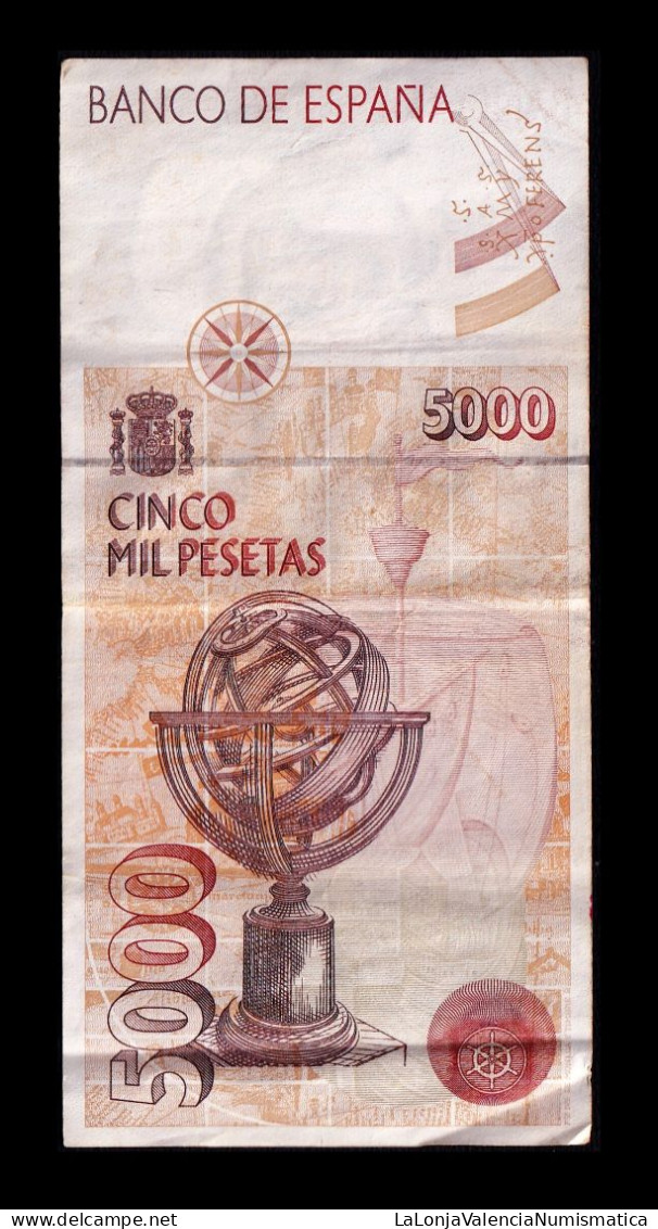 España Spain 5000 Pesetas Cristóbal Colón 1992 Pick 165 Serie 2Q Mbc Vf - [ 4] 1975-… : Juan Carlos I