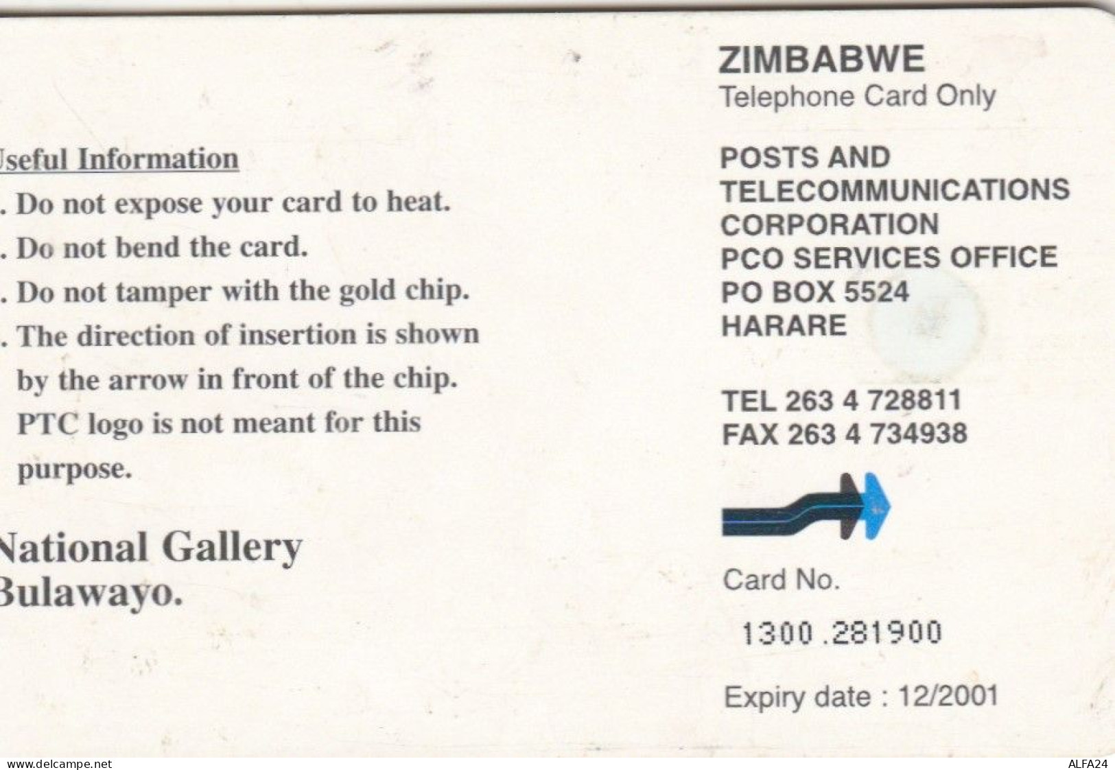 PHONE CARD-ZIMBAWE (E48.21.1 - Zimbabwe