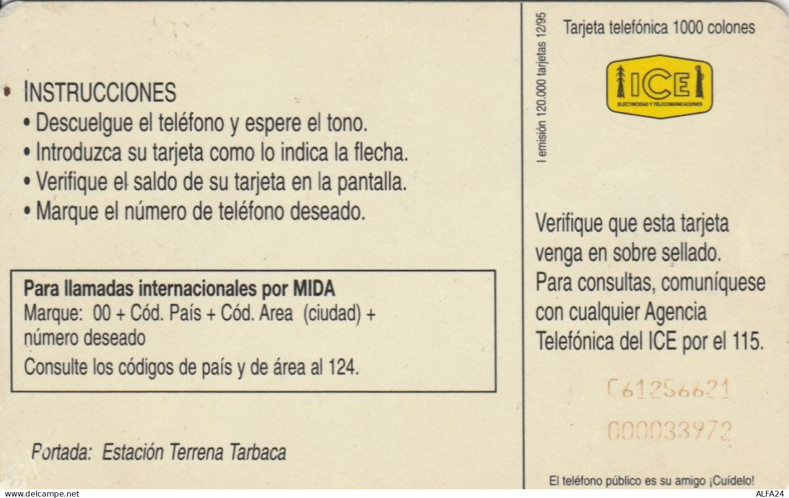 PHONE CARD-COSTARICA (E48.18.7 - Costa Rica