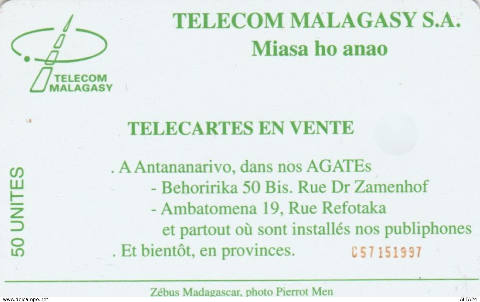 PHONE CARD-MADAGASCAR (E48.14.2 - Madagaskar