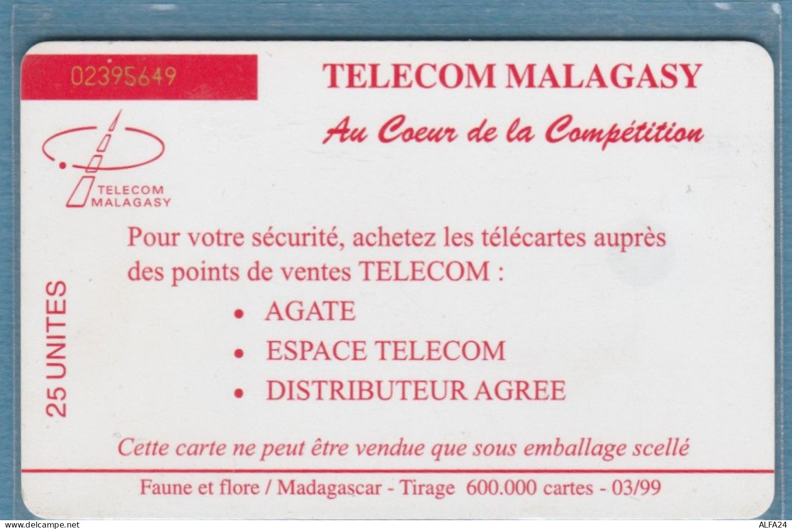 PHONE CARD-MADAGASCAR (E48.2.8 - Madagaskar