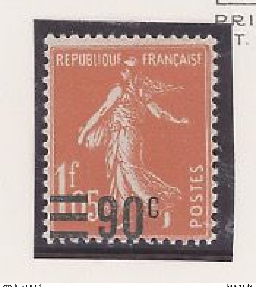 VARIÉTÉ - N°227 N* - 90c /1,05 VERMILLON -SURCHARGE TRÈS DÉPLACÉE ( Maury 227 I) - Ungebraucht