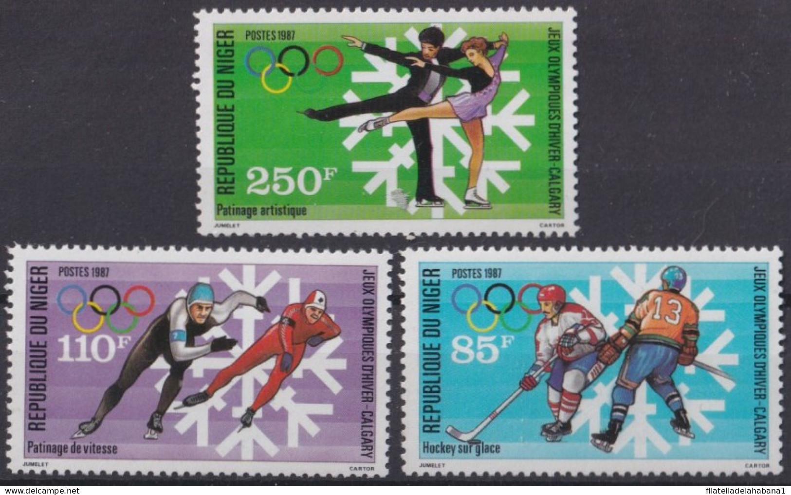 F-EX40090 NIGER MNH 1984 CALGARY WINTER OLYMPIC GAMES SKITING SKI.  - Invierno 1988: Calgary