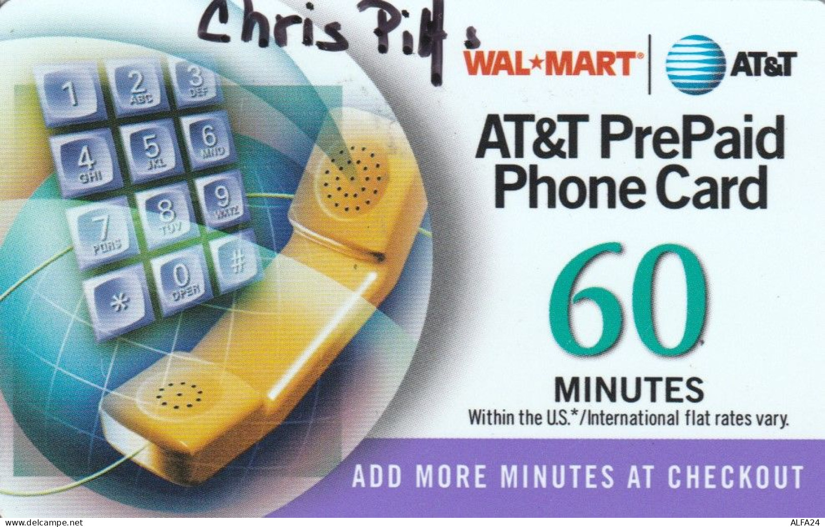 PREPAID PHONE CARD AT-T STATI UNITI (E50.39.7 - AT&T