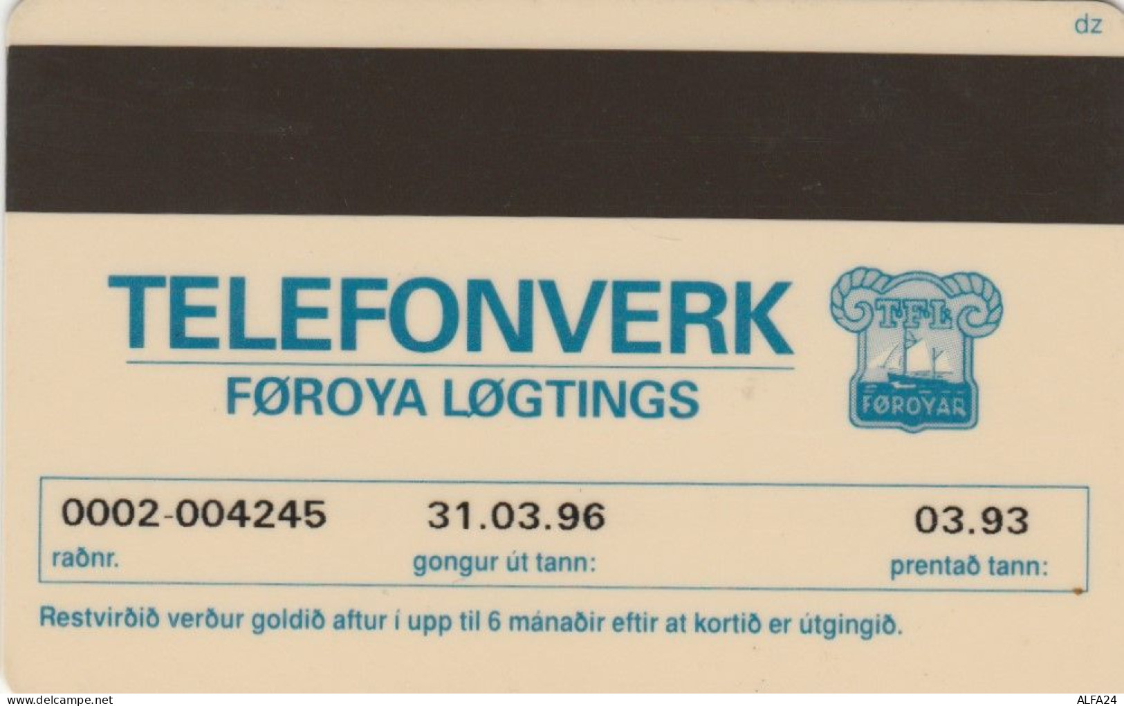 PHONE CARD FAR OER (E50.12.4 - Isole Faroe