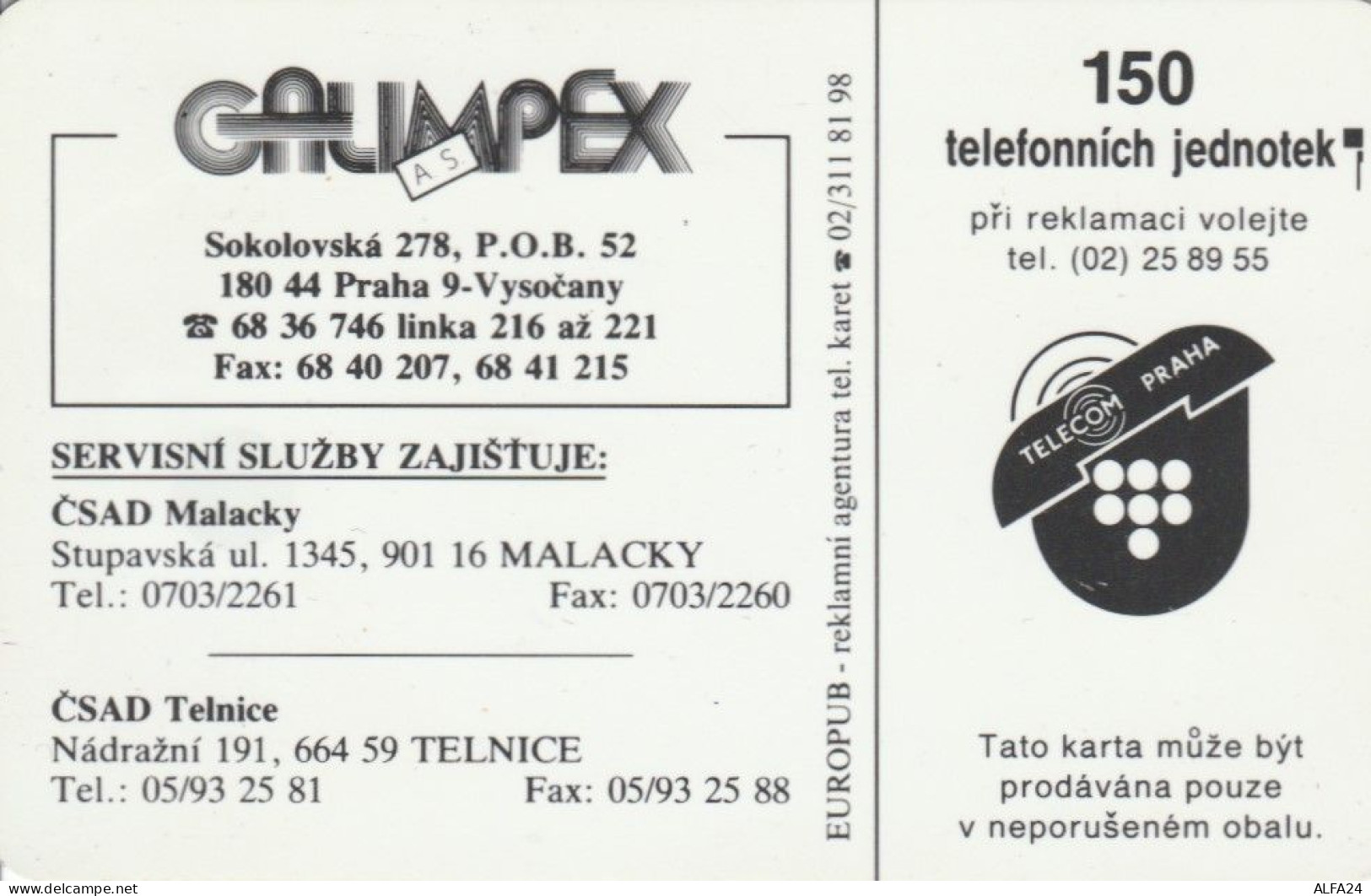 PHONE CARD CECHIA (E50.3.5 - Tchéquie