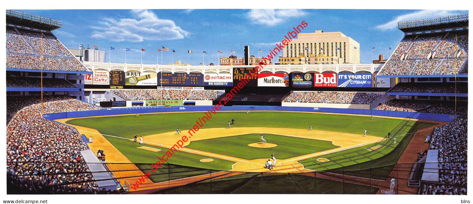  Yankee Stadium Matinee By William Feldman - Baseball - 23x10cm - Honkbal