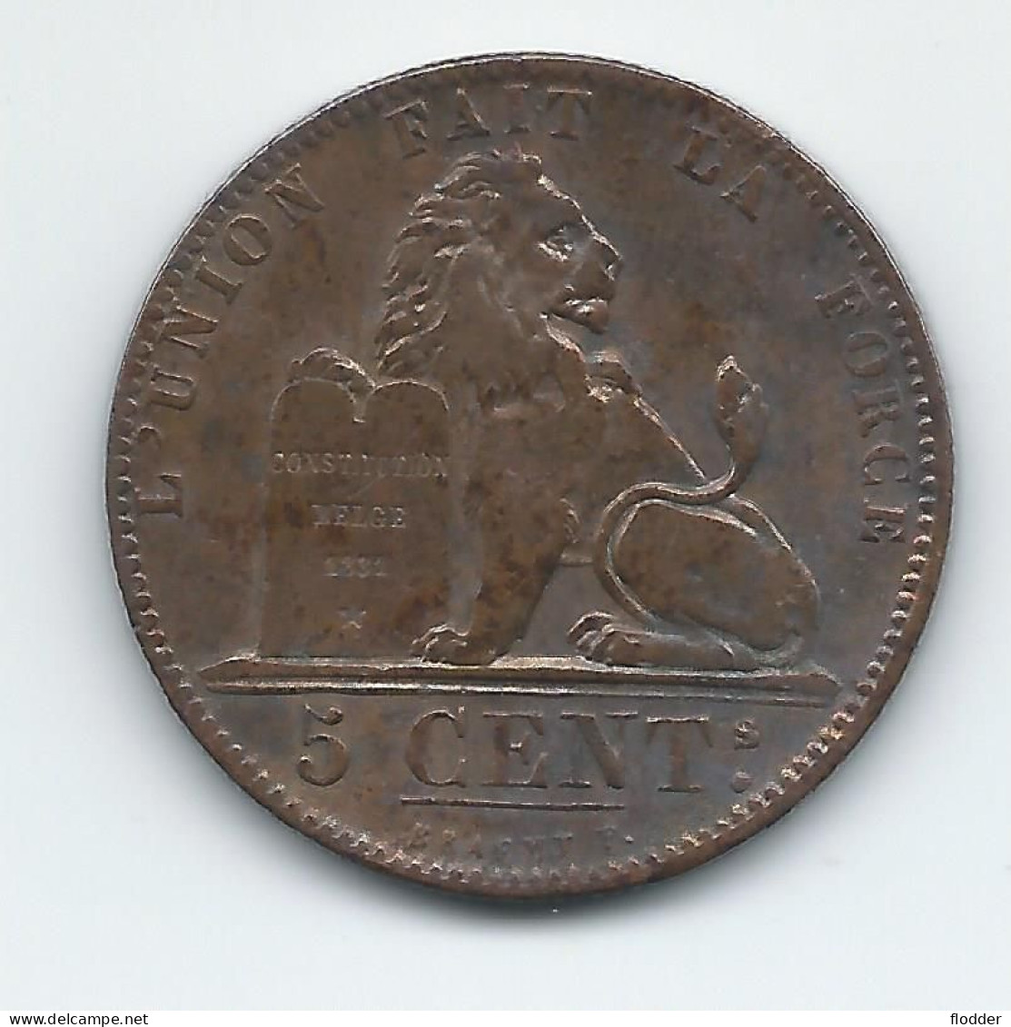 5 Centimes 1848 , Dubbele 1 In Jaartal - 5 Centimes