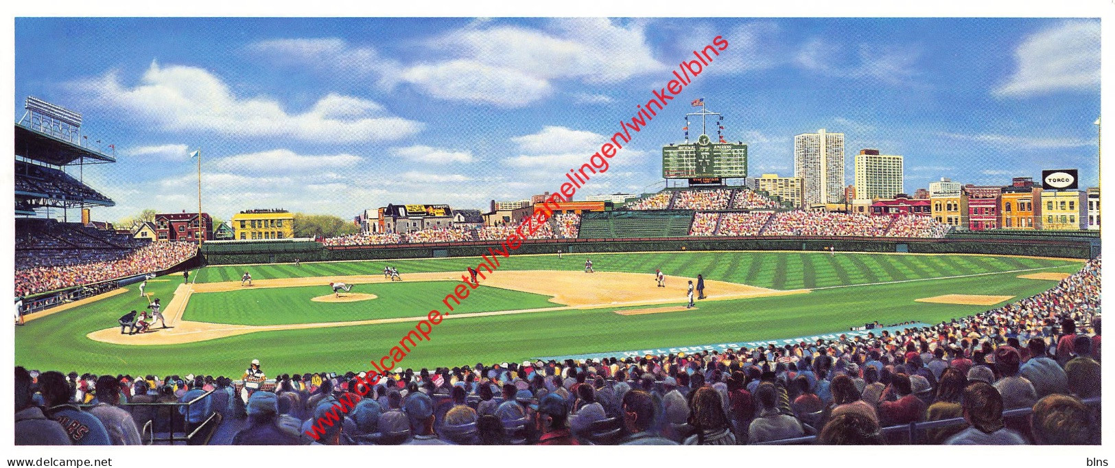 Sunlit Wrigley Field By William Feldman - Baseball - 23x9,5cm - Baseball