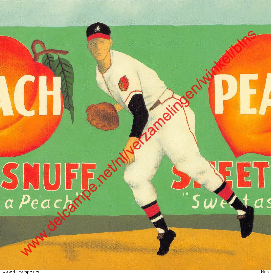 Sweet As A Peach - Georgia Home To Ty Cobb - Baseball - Vincent Scilla - 15x15cm - Honkbal