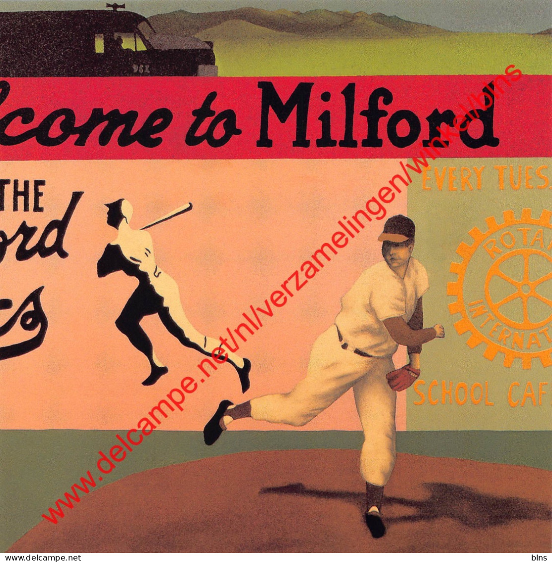 Milford Home Of The Macs - Baseball - Vincent Scilla - 15x15cm - Honkbal