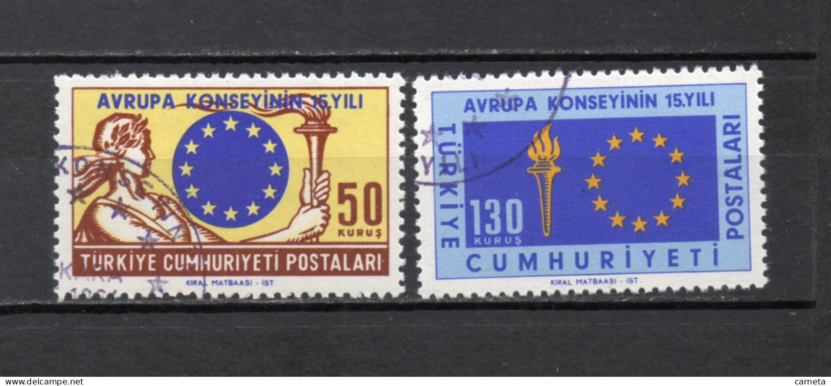 TURQUIE    N° 1688 + 1689  OBLITERES    COTE  1.00€    CONSEIL DE L'EUROPE - Gebraucht