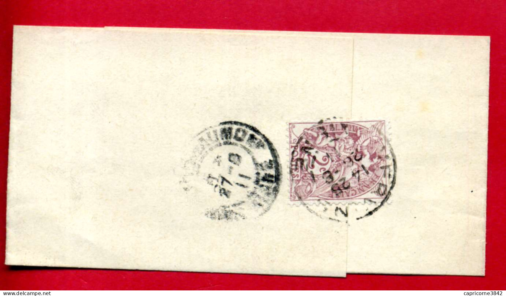 1911 - Collier De Journal De Vervins Pour Saint Brice - Tp Blanc N° 108 - Streifbänder