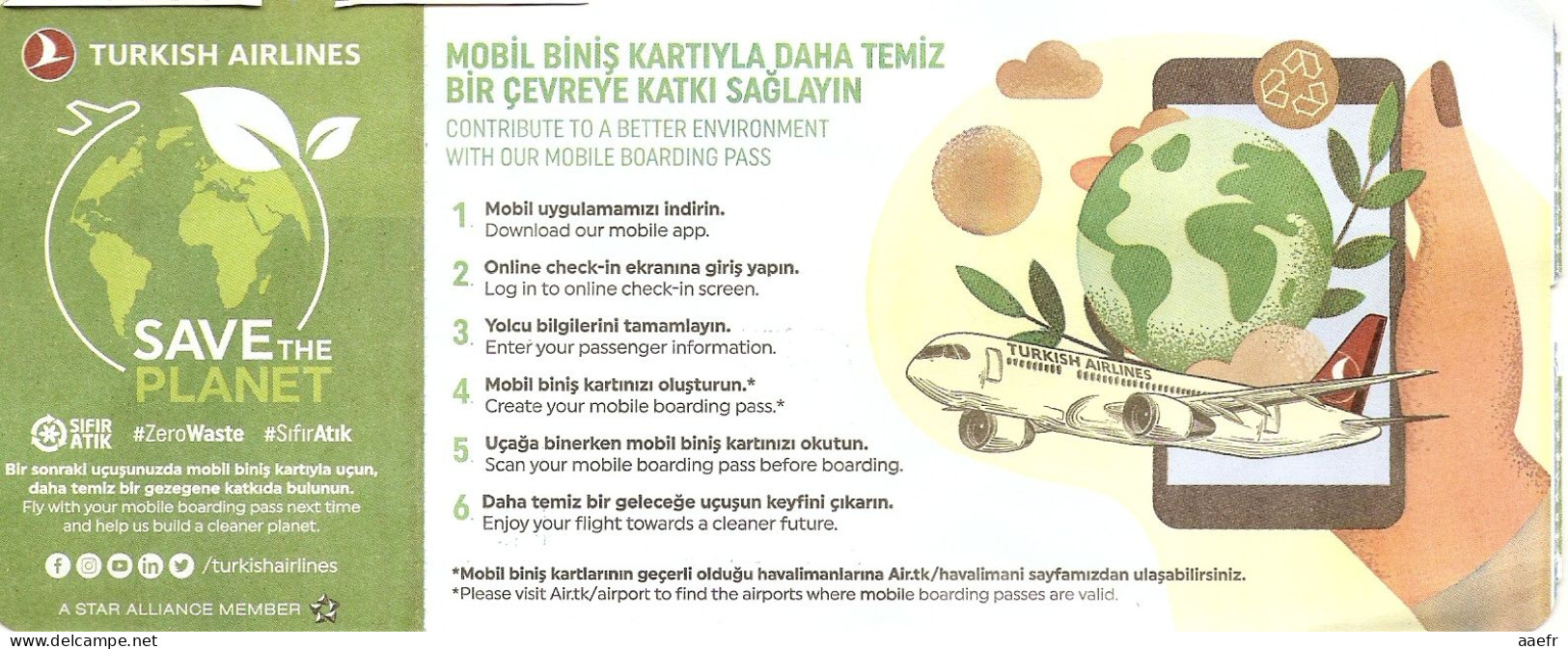 Boarding Pass  Turkish Arlines 2023 - Hanoi / Istambul - Carte D'embarquement - Monde