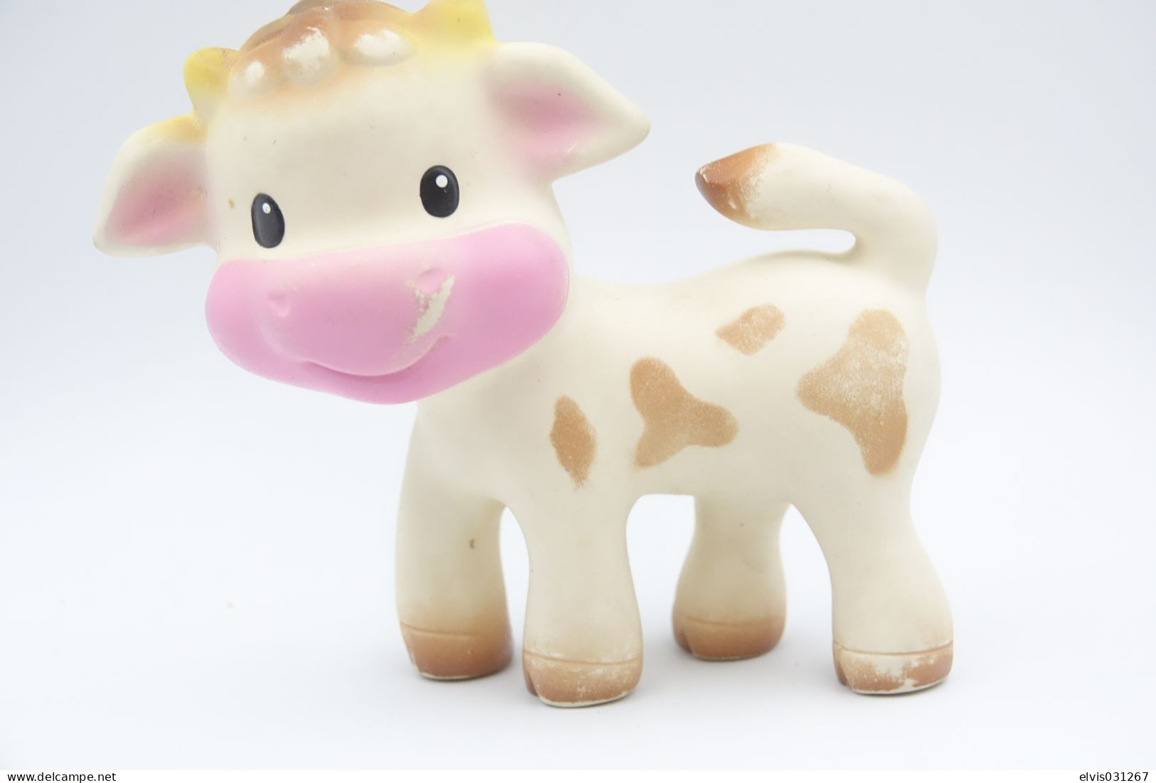 PIEPER POUET SQUEAKY: INFANTINO COW - L=11 - Rubber - Vinyl -1970's - I Puffi