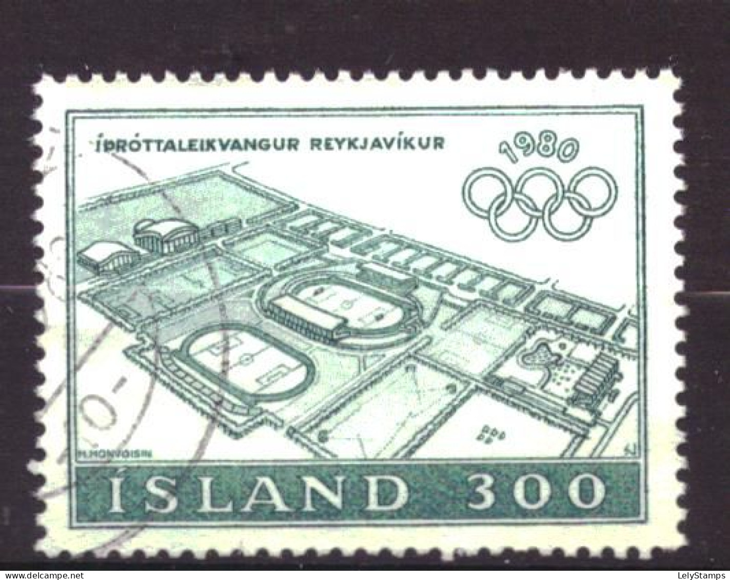 IJsland / Iceland / Island 555 Used Olympics Sports (1980) - Gebraucht