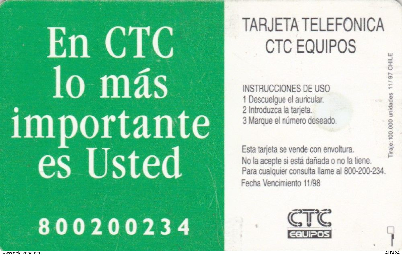 PHONE CARD CILE (E51.16.8 - Cile