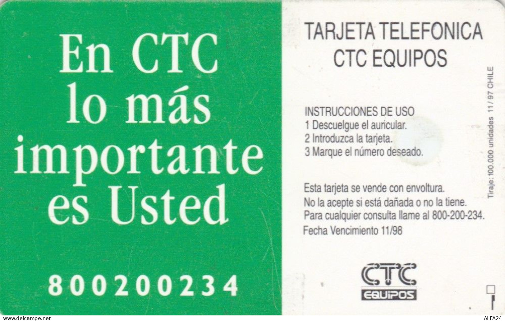 PHONE CARD CILE (E51.16.8 - Chile