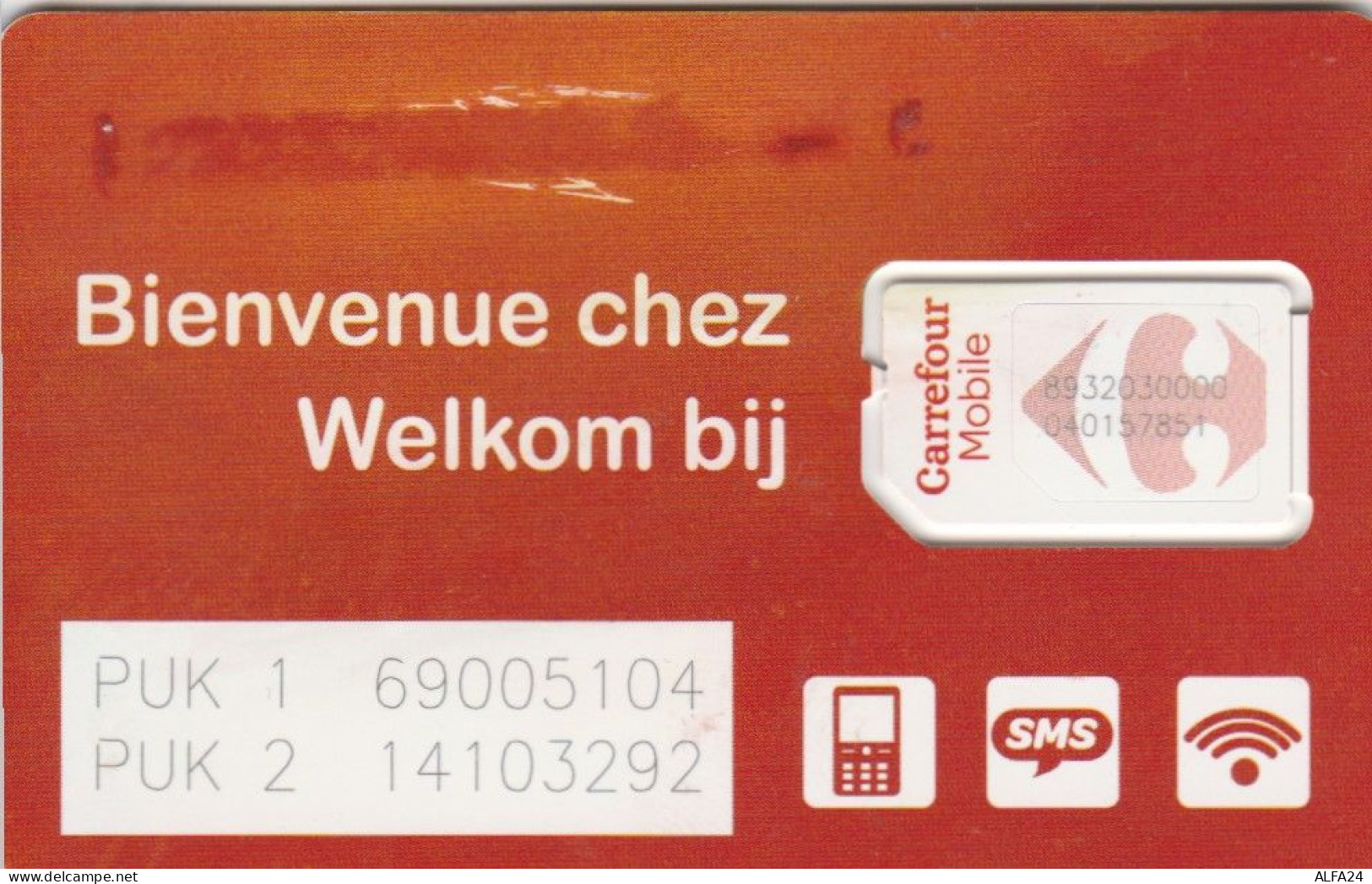 SIM WITH GSM BELGIO (E51.5.1 - GSM-Kaarten, Herlaadbaar & Voorafbetaald