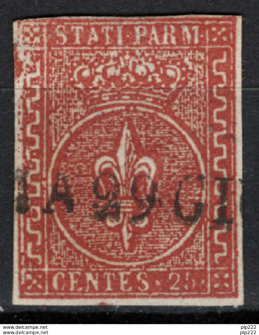 Parma 1853 Sass.8 O/Used VF/F - Cert.R.Diena - Parma