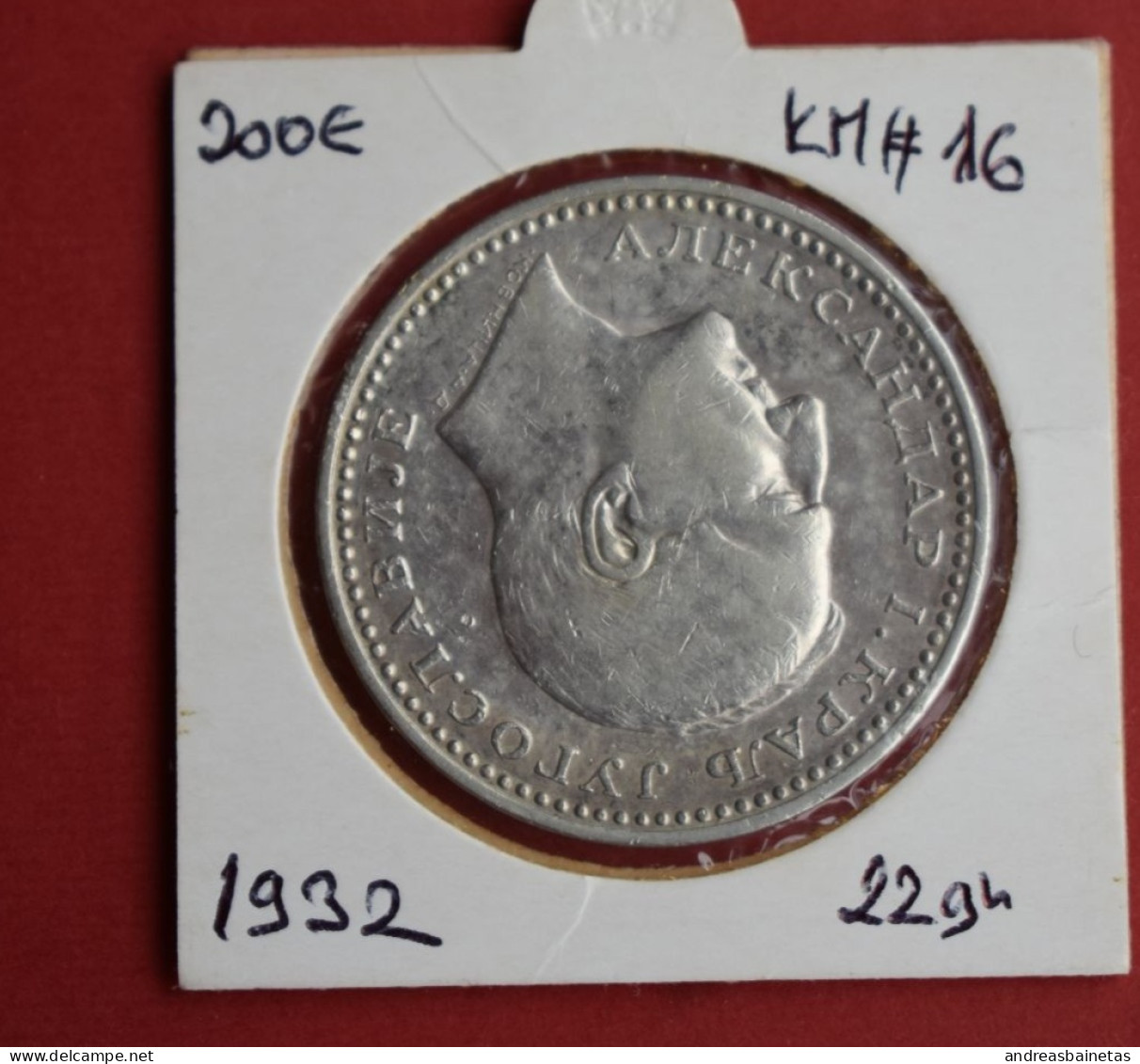 Coins  Yugoslavia  SERBIA 50 Dinara 1932 Aleksandar I  KM#16 - Yougoslavie