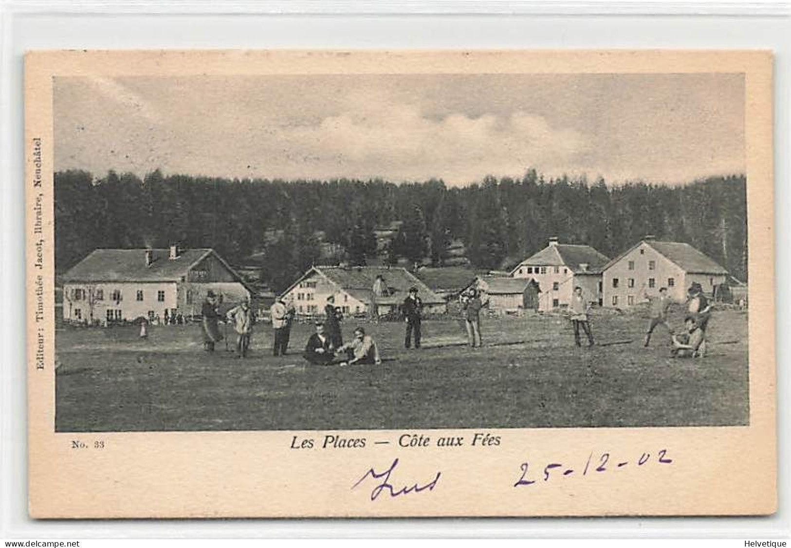 Les Place Côte Aux Fées Animée 1902 - La Côte-aux-Fées