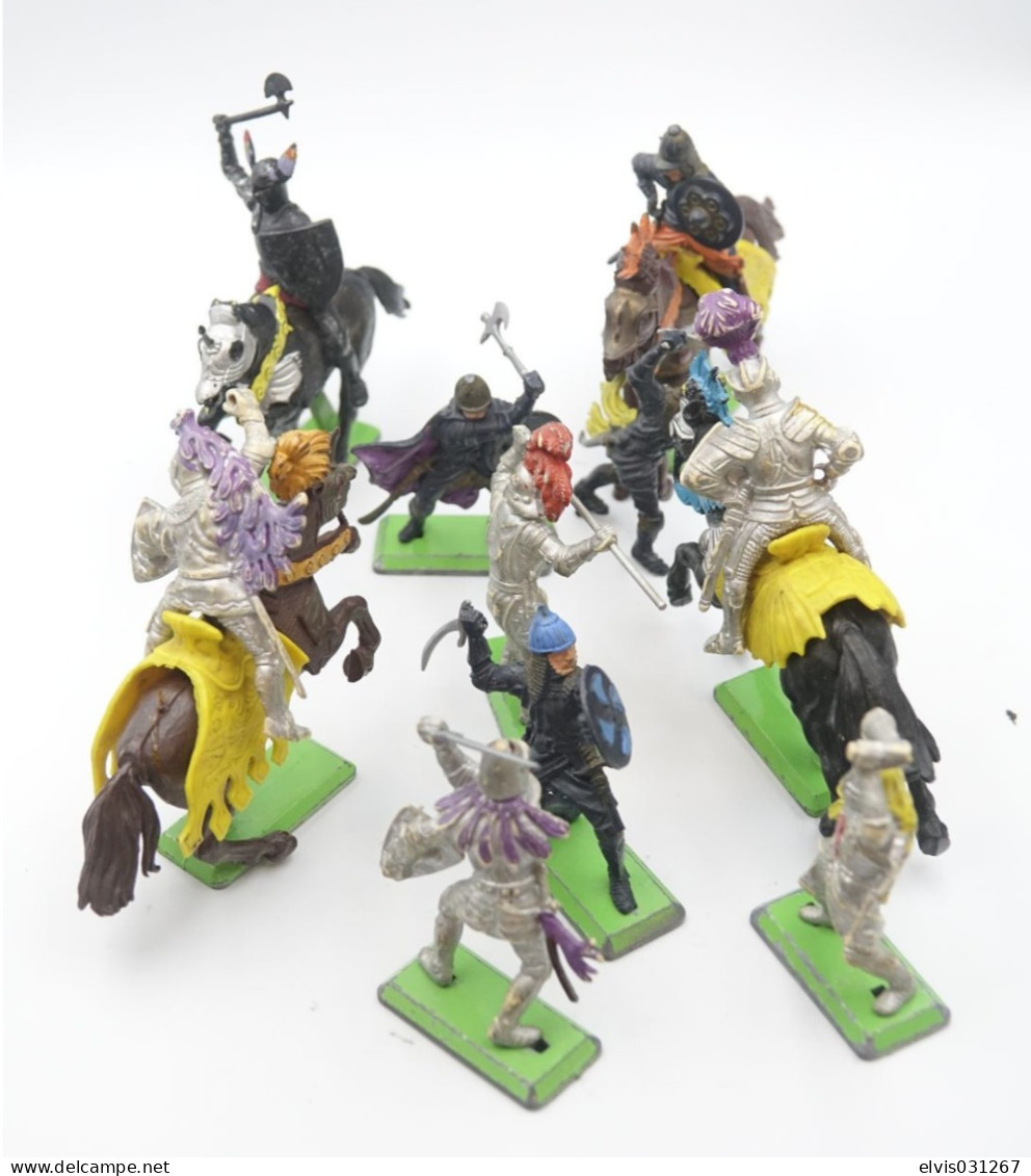 Britains Ltd, Deetail : KNIGHTS Lot Of 6 Figures + 4 On Horse, Made In England, *** - Britains