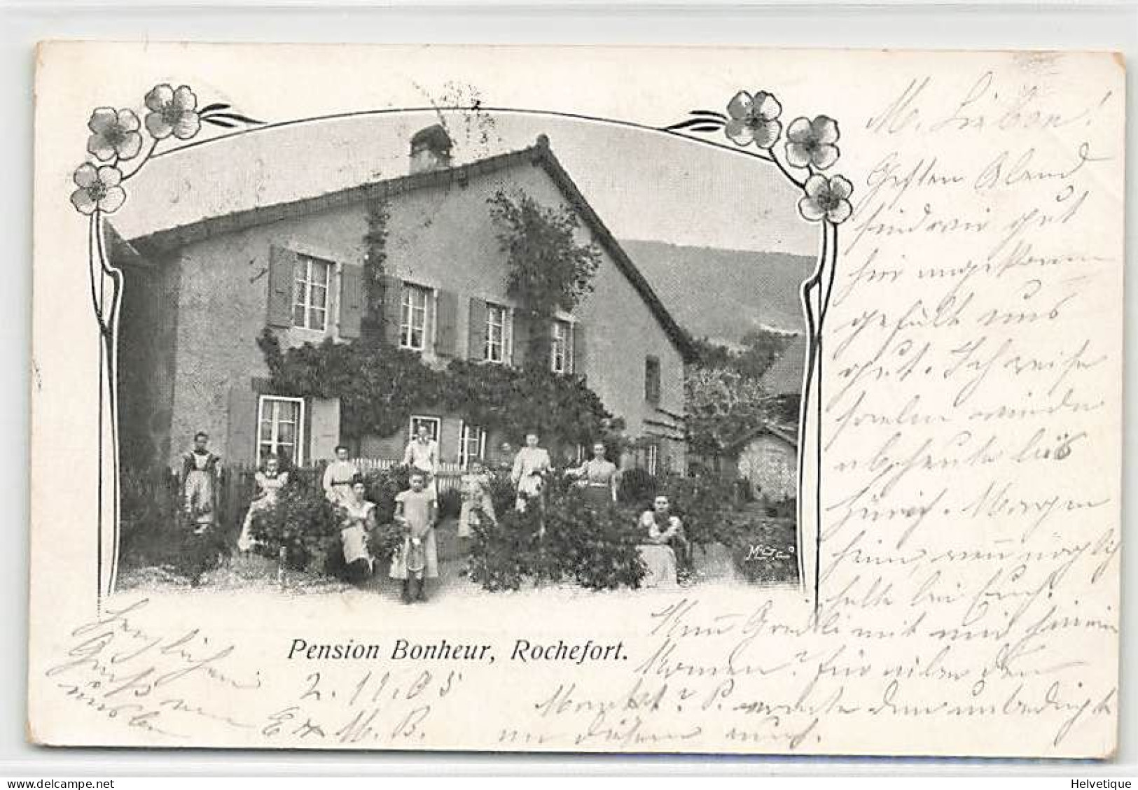 Pension Bonheur Rochefort Animée 1905 - Rochefort