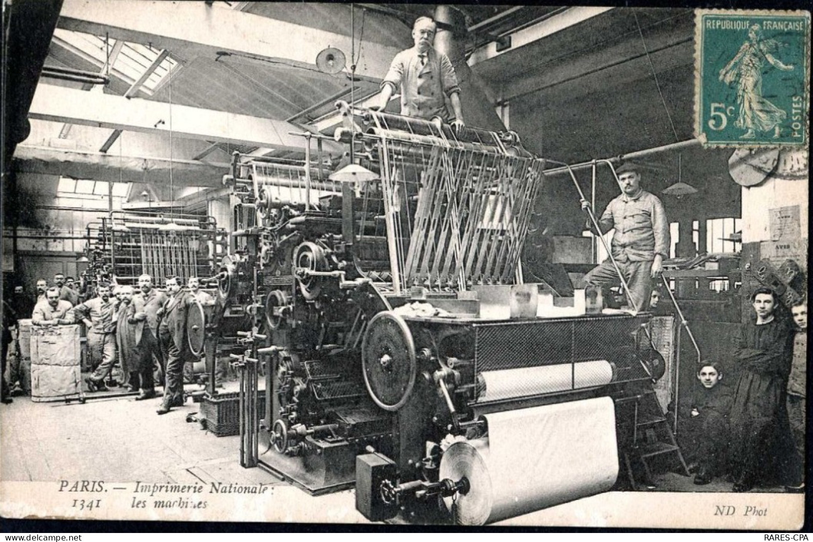 75 PARIS - IMPRIMERIE NATIONALE : LES MACHINES ET LES OUVRIERS - Distrito: 16