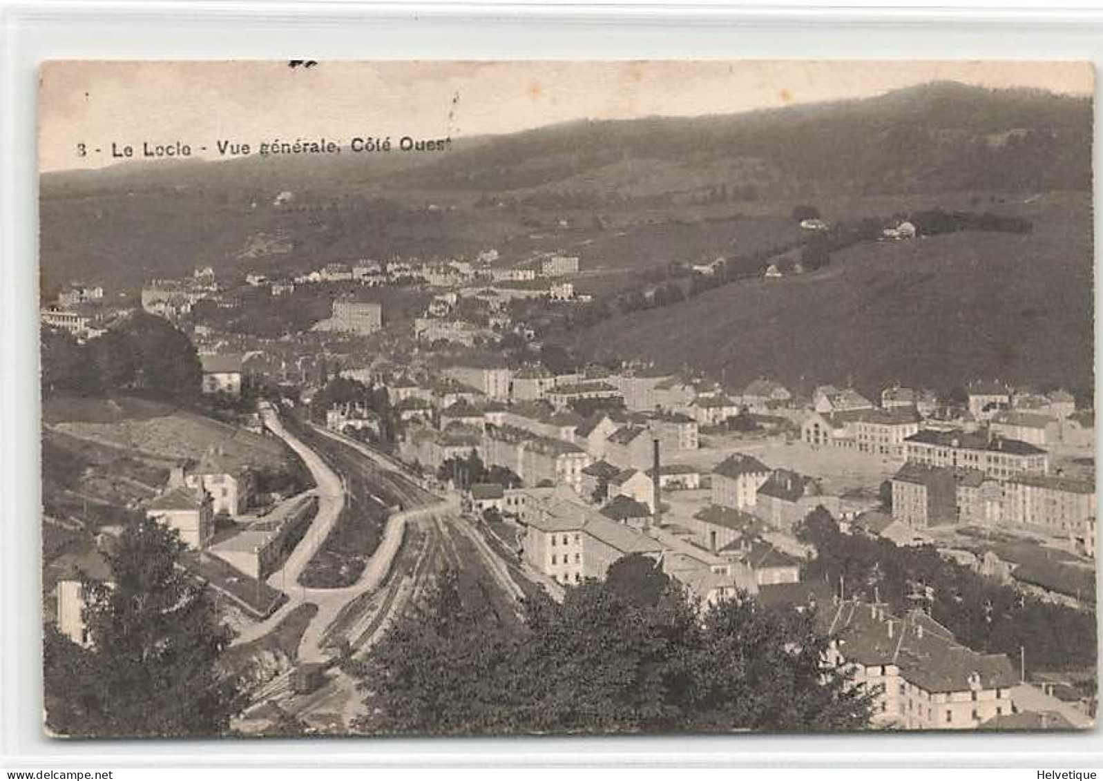 Le Locle Vue Générale Coté Ouest 1909 - Le Locle