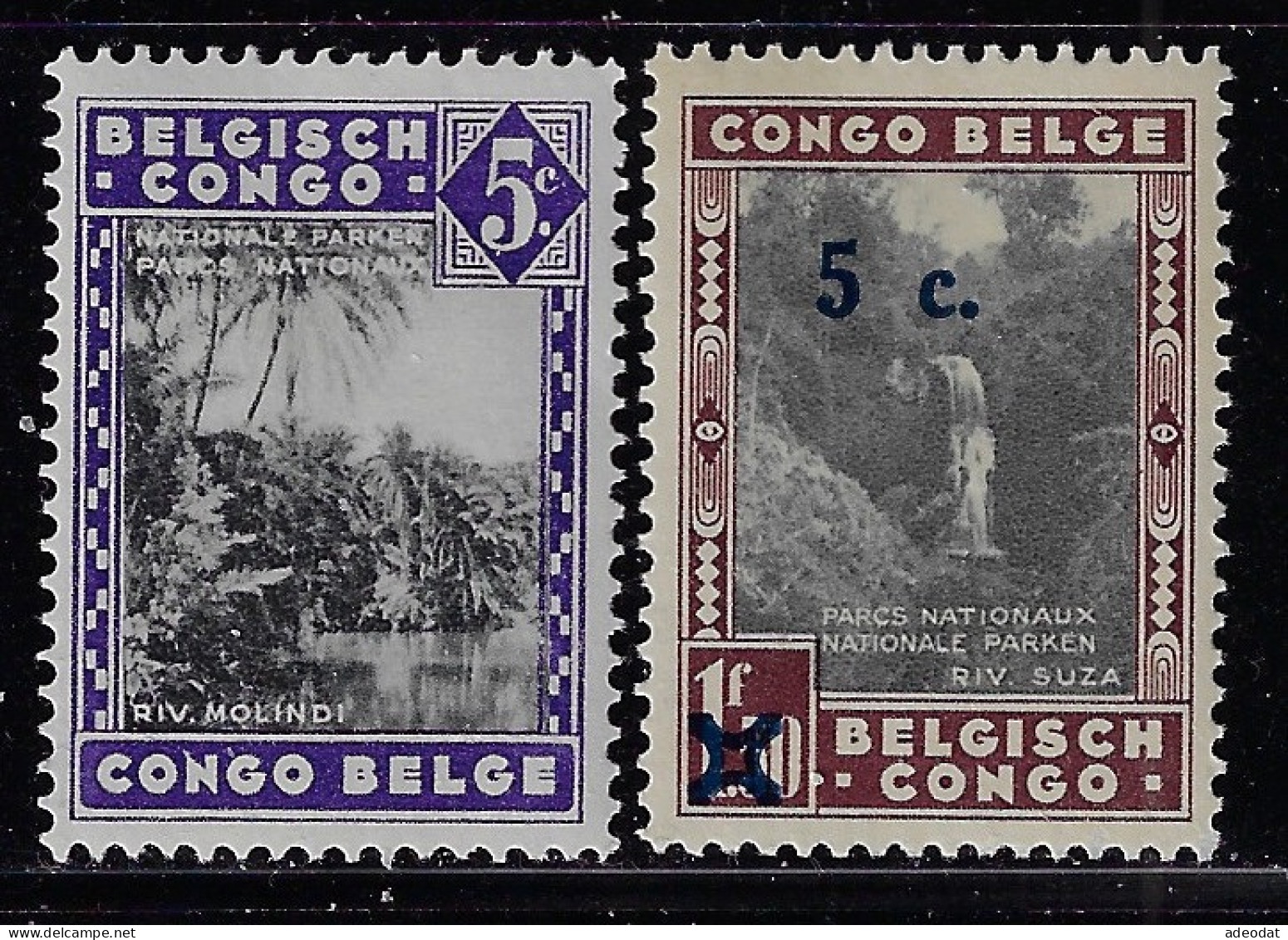 BELGIAN CONGO 1937,1941SCOTT #166,184 MH - Ongebruikt