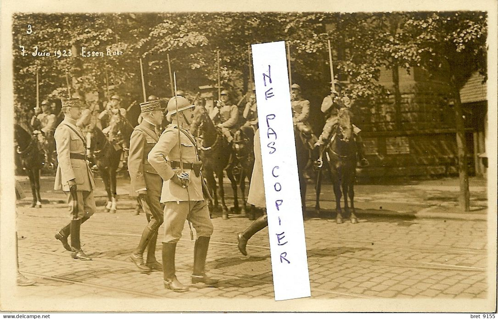 CARTE PHOTO ALLEMAGNE ESSEN RUHR OCCUPEE PAR LA FRANCE 7 JUIN 1923 SERIE DE 10 PHOTOS EXCEPTIONELLEMENT RARES - Essen