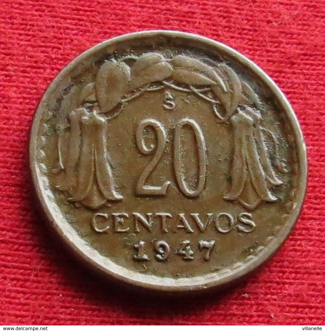 Chile 20 Centavos 1947 KM# 177 Lt 1559 *VT Chili - Chili