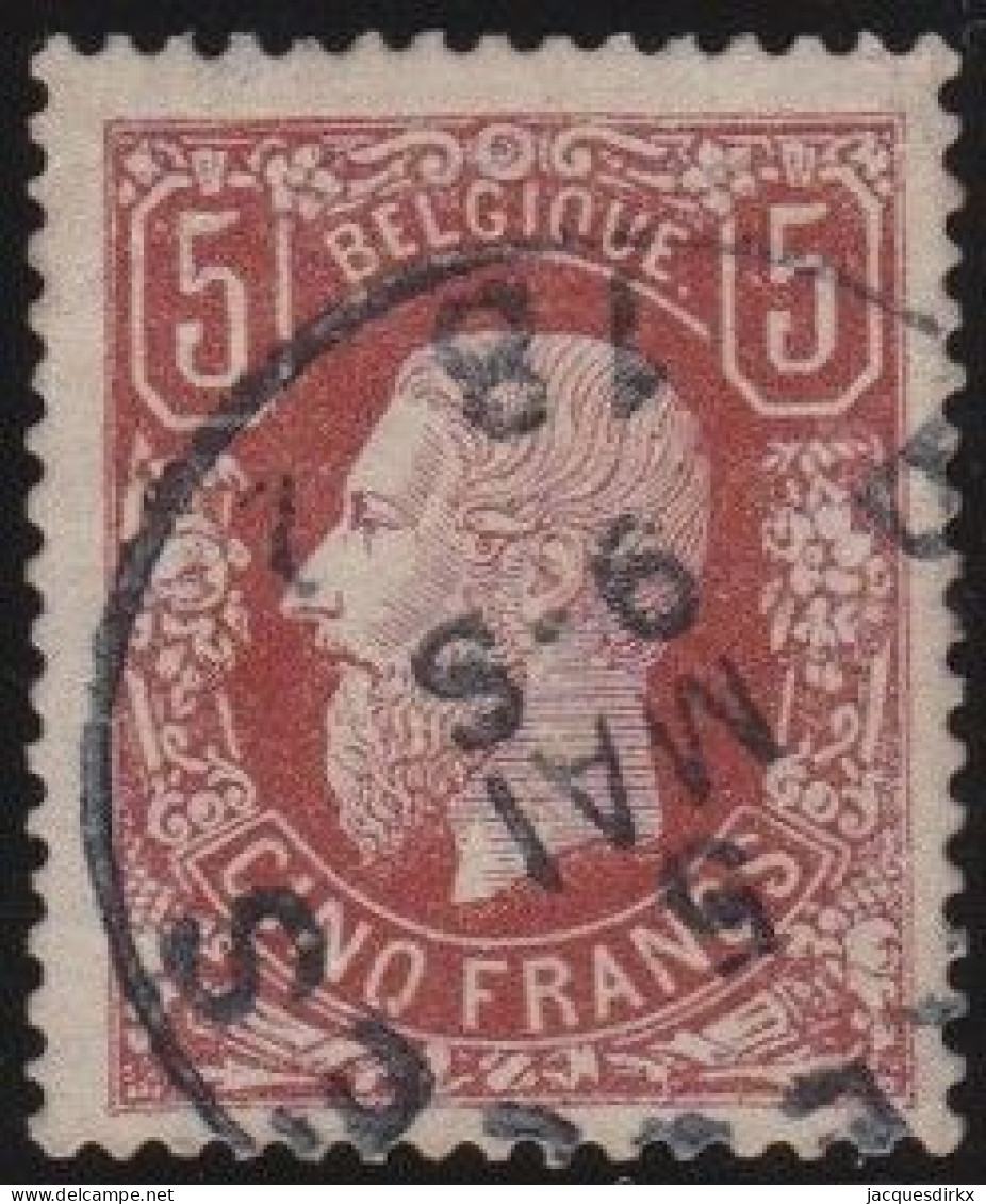 Belgie  .   OBP    .    37  (2 Scans)   .  Keur     .    O     .   Gestempeld     .   /   .    Oblitéré - 1869-1883 Leopoldo II