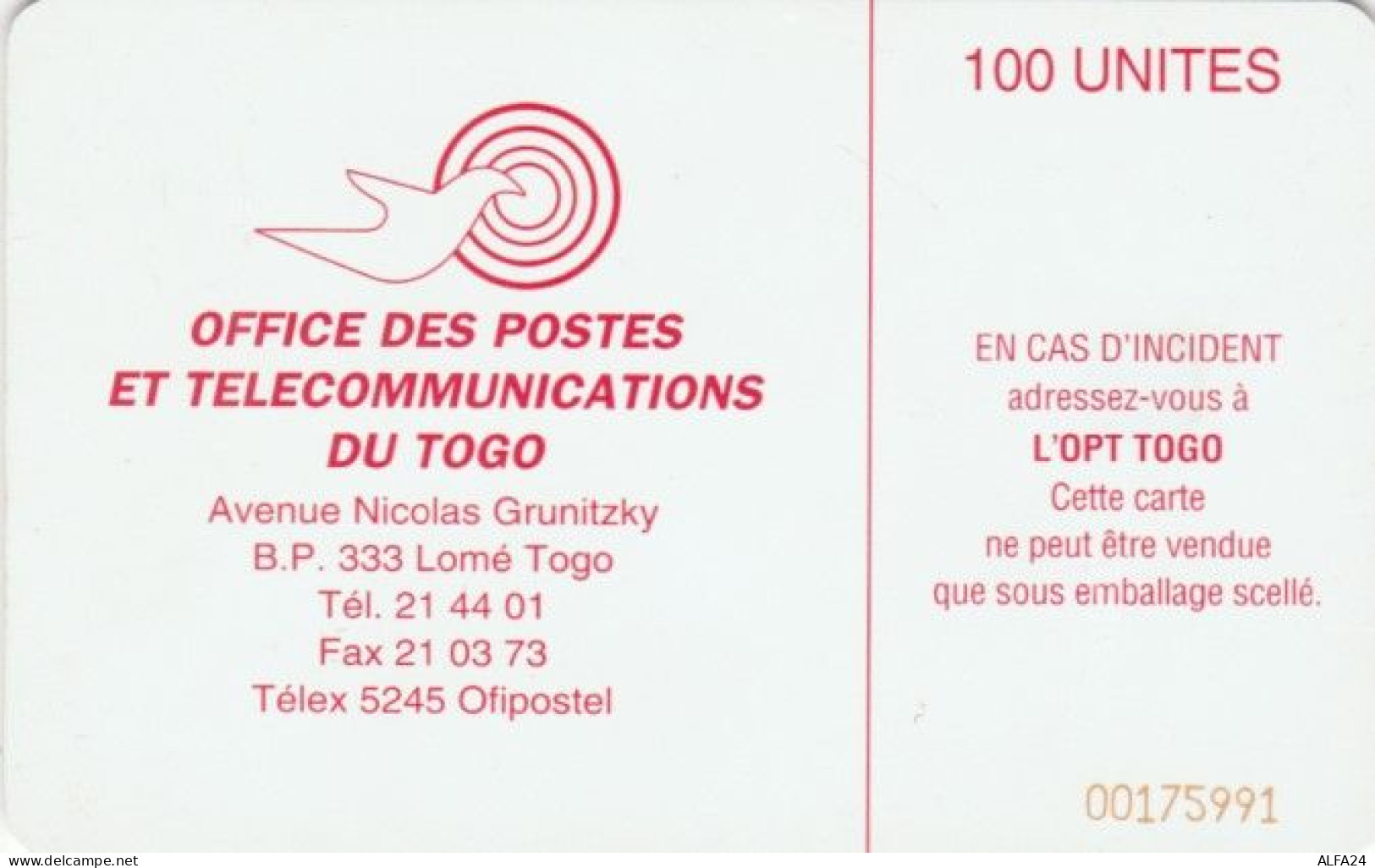 PHONE CARD- TOGO (E56.9.8 - Togo