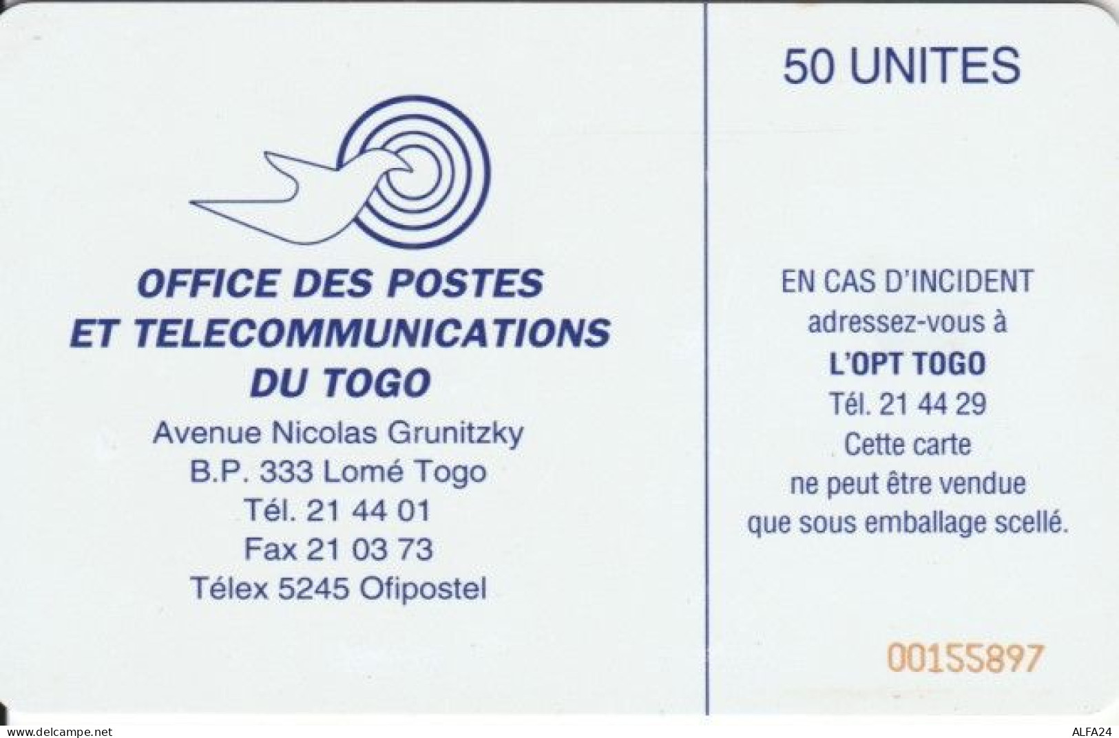 PHONE CARD- TOGO (E56.9.7 - Togo