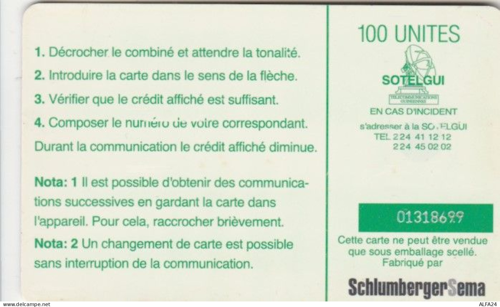 PHONE CARD- GUINEA (E56.7.1 - Guinea