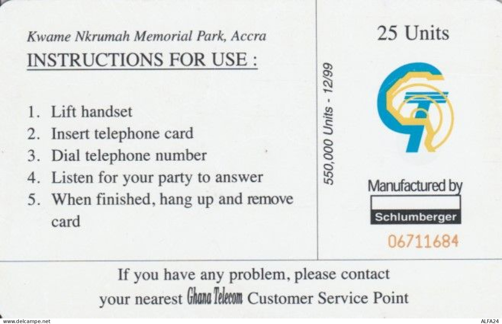 PHONE CARD- GHANA (E56.6.7 - Ghana