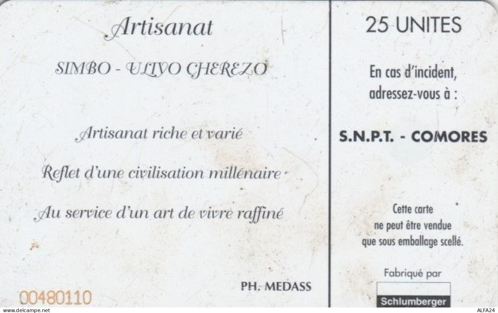 PHONE CARD- COMORES (E56.6.3 - Comores