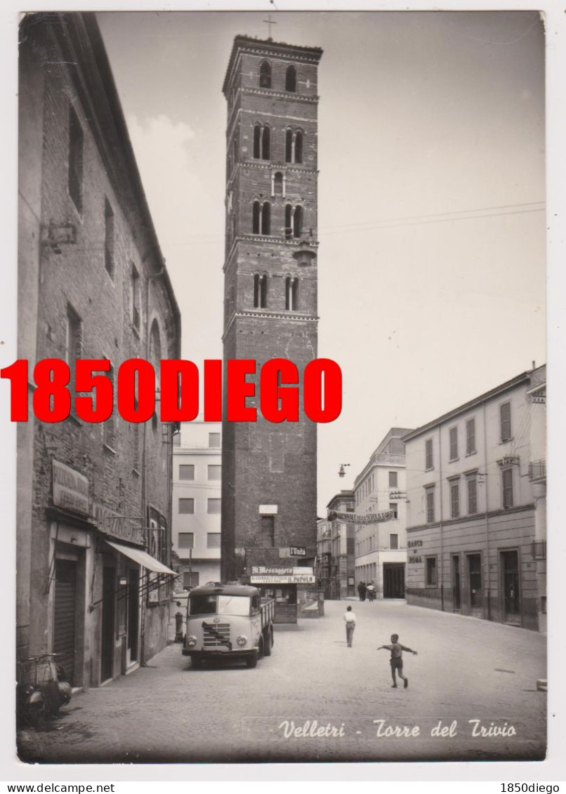 VELLETRI - TORRE DEL TRIVIO F/GRANDE  VIAGGIATA 1955 ANIMAZIONE - Velletri