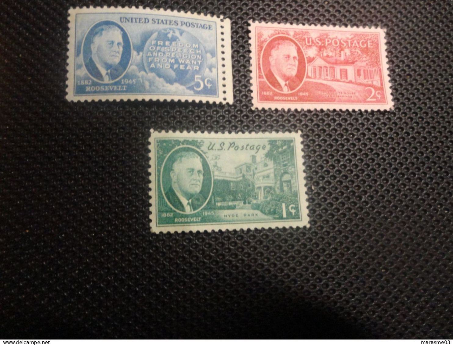 TIMBRES : Franklin Roosevelt FDR 1945 Ensemble De 4 Timbres-poste - Unused Stamps