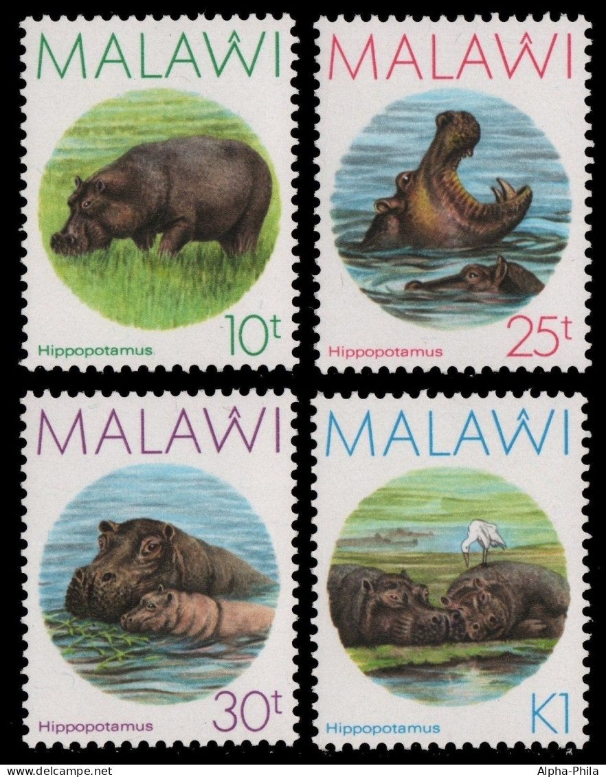 Malawi 1987 - Mi-Nr. 485-488 ** - MNH - Flusspferde / Hippo - Malawi (1964-...)